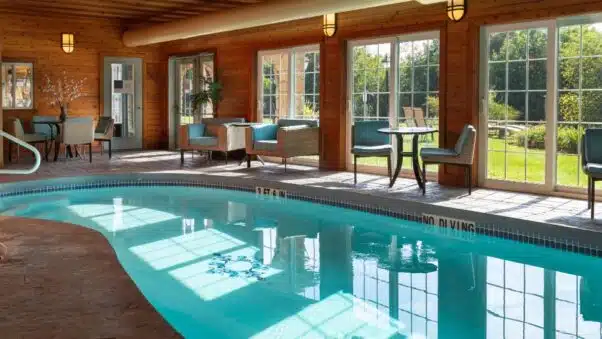 Indoor pool at The French Manor Inn & Spa.