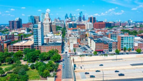 Center City Philadelphia Looking West