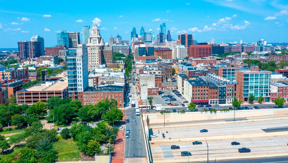 Center City Philadelphia Looking West