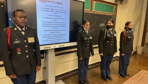 Students at the Philadelphia Military Academy.