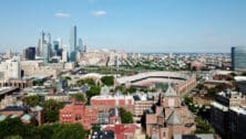 Philadelphia Skyline with Franklin Field in the foreground