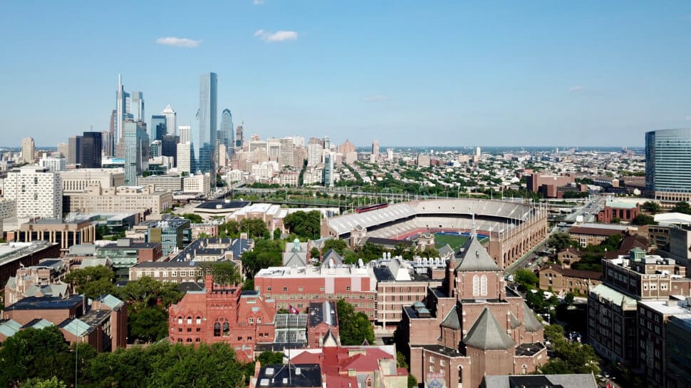 Philadelphia Skyline with Franklin Field in the foreground