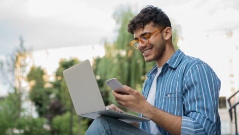 man on laptop