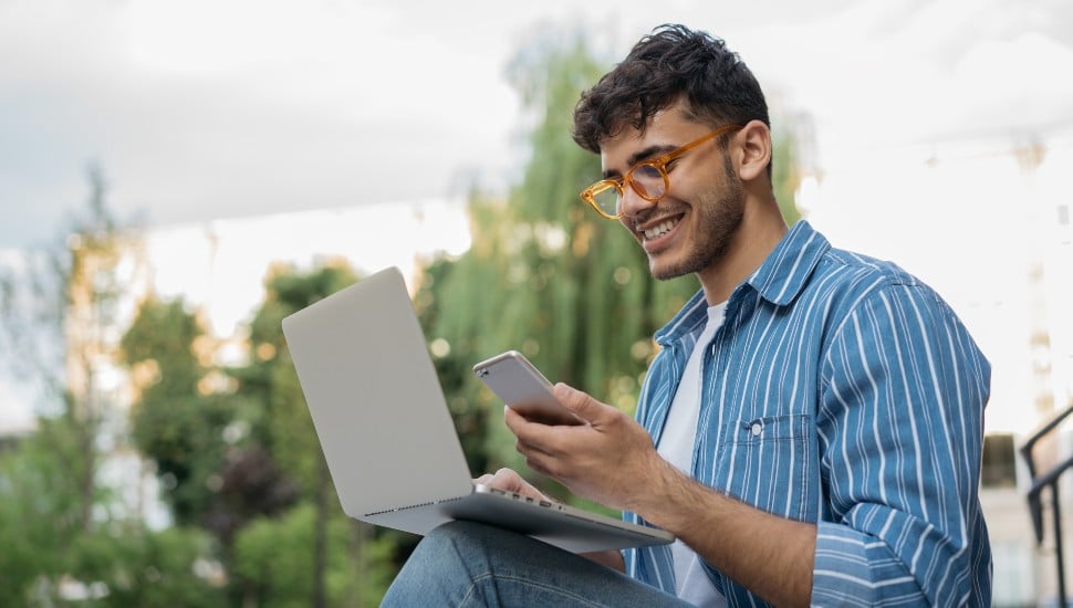 man on laptop