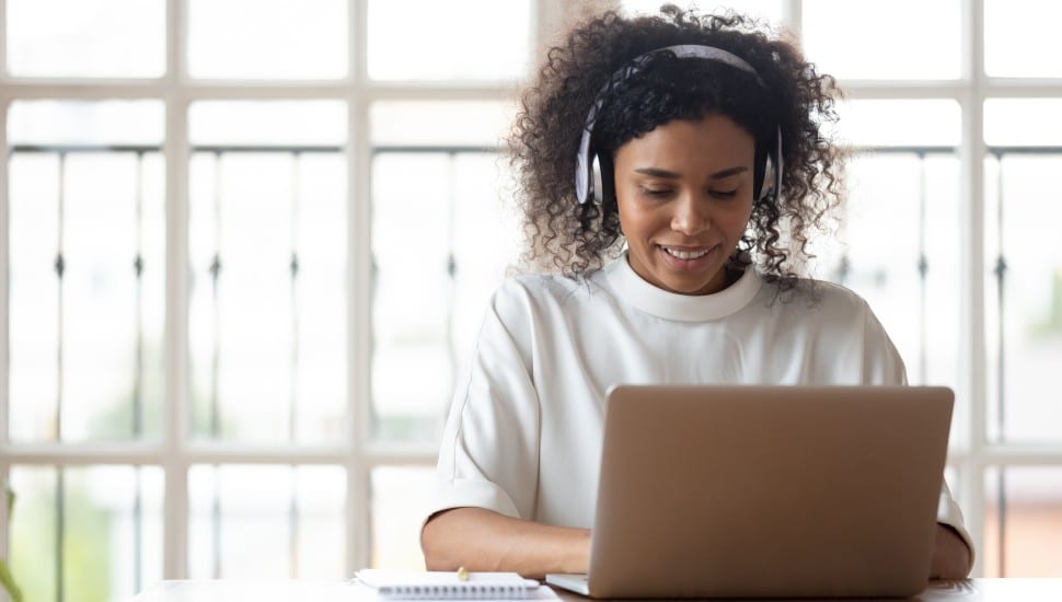 person on laptop