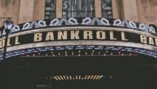 Bankroll club sign and facade at former Boyd Theater