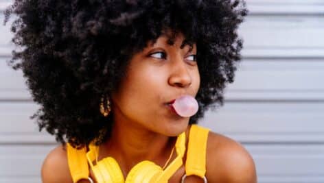 Girl Blowing Bubbles