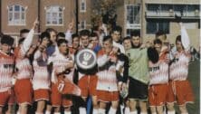 North Catholic boys' soccer team after they won the 1990 Catholic League title.