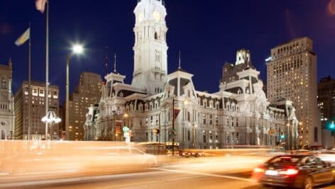 Philadelphia City Hall at night