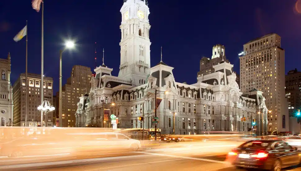 Philadelphia City Hall at night