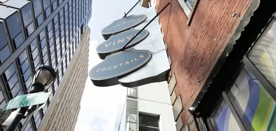Vinyl signage in Center City
