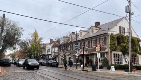 The intersection of Highland and Germantown Avenues in the Chestnut Hill section of Philadelphia.