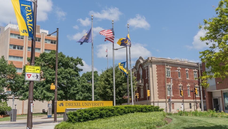 Drexel University entrance sign