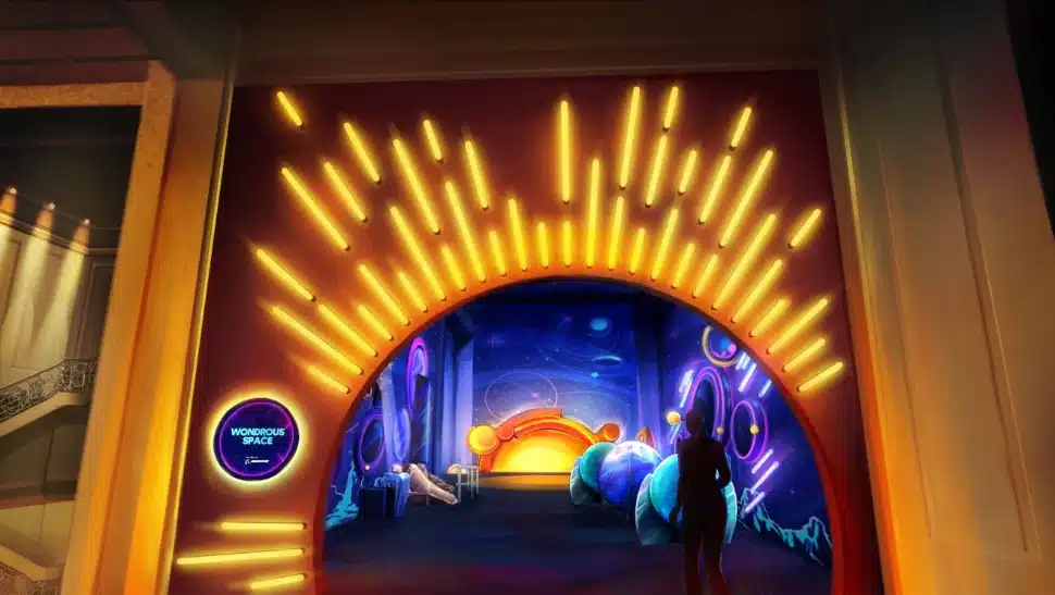 Rendering of the Franklin Institute "Wonderous Space" exhibit