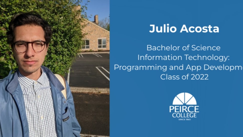 Julio Acosta, Peirce College graduate.