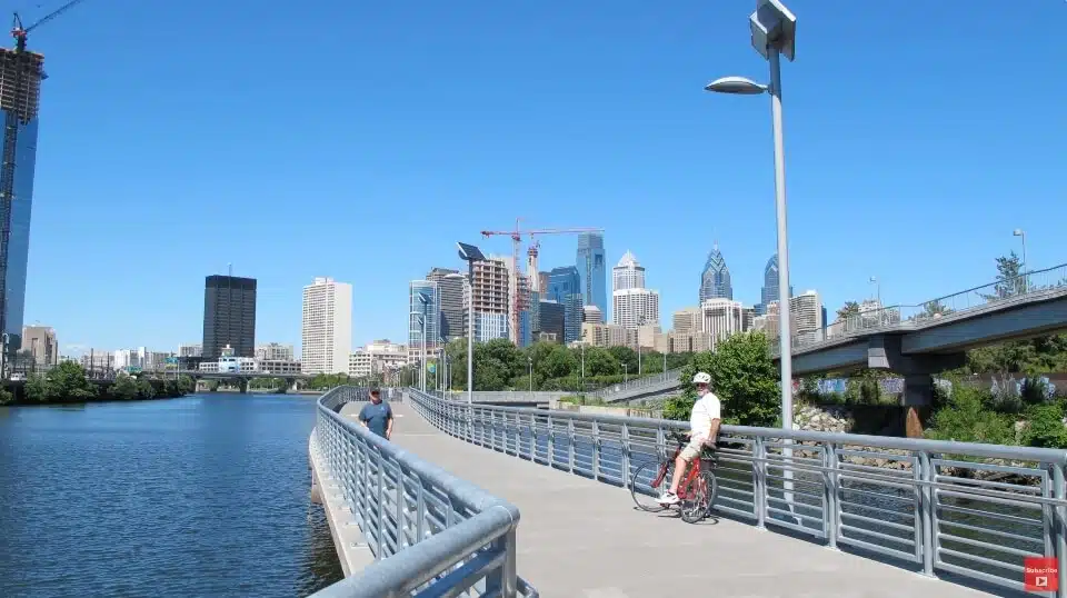 Schuylkill River Trail boardwalk near South Street
