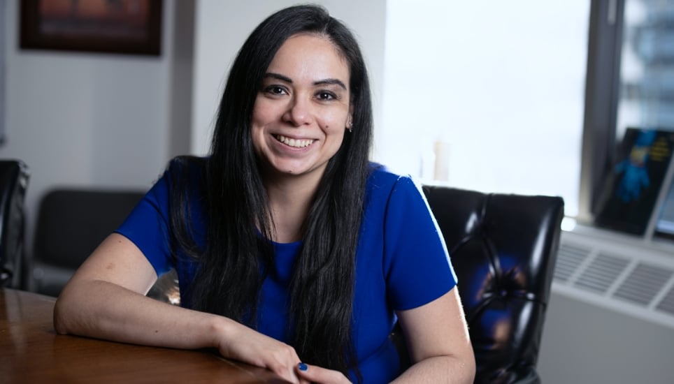 City Solicitor Diana Cortes at her desk.