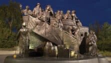 The Irish Memorial bronze statue.