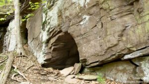 The entrance to Doans Cave in Bucks County