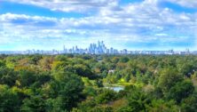 Philadelphia skyline seen from a distance