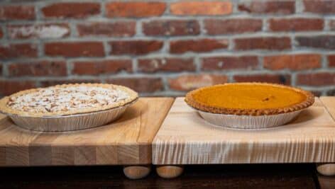 Coconut Custard Pie and Sweet Potato Pie at Red Owl Tavern.