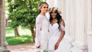 Vidalina Rodriguez and Nzinga Gocking wedding picture.