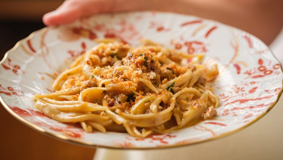 A plate of pasta from Vetri Cucina.