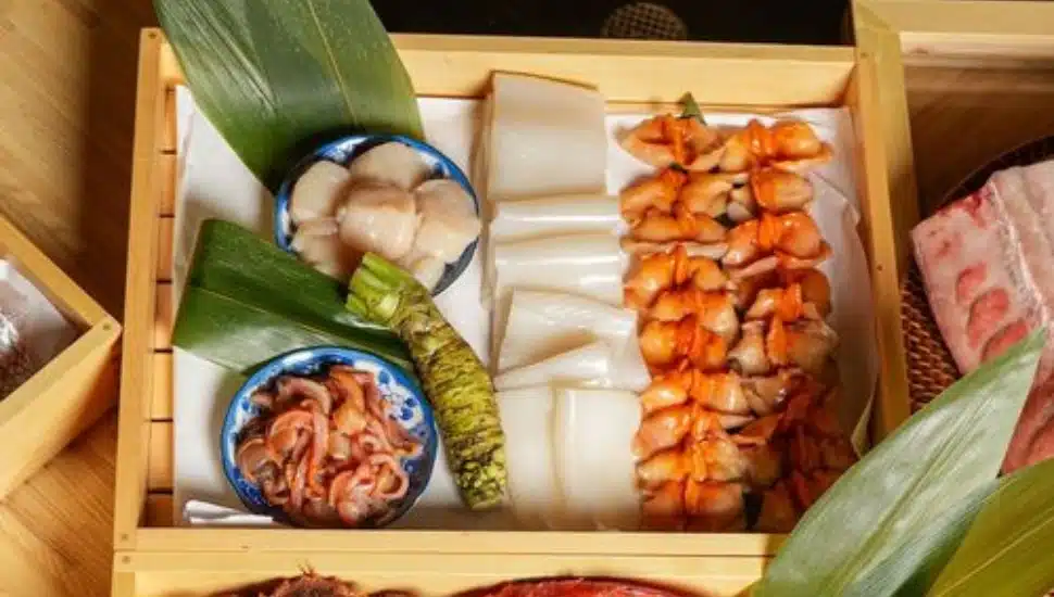 Food from an omakase restaurant