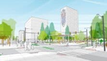 Rendering of the Chinatown Stitch Project with proposed cap