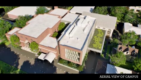 Aerial view of Germantown Friends School