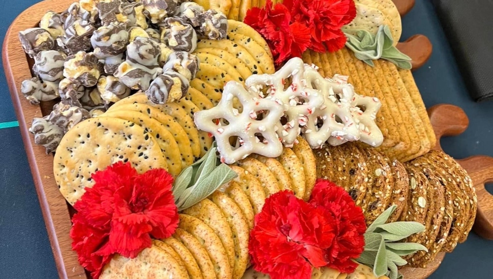 A charcuterie board
