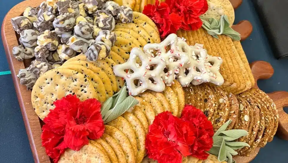 A charcuterie board