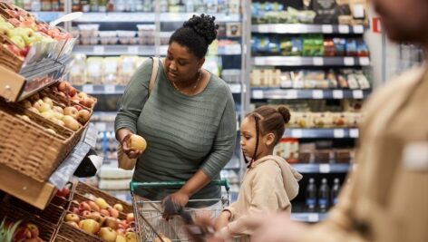 People at a grocery store