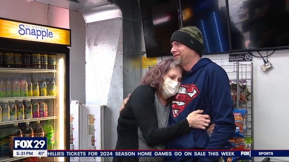 Carolyn Difabrizio embraces George Johnson