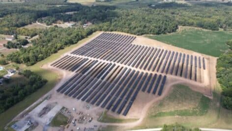 Aerial view of the 80 MW solar field