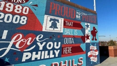 Phillies mural near Citizens Bank Park