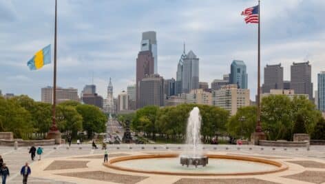 Ben Franklin Parkway in Philadelphia