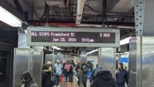 Inside a SEPTA subway station