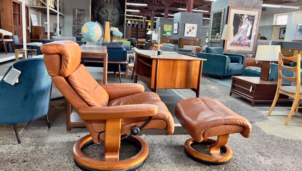 Chairs and other furniture at Mid-Century Furniture Warehouse