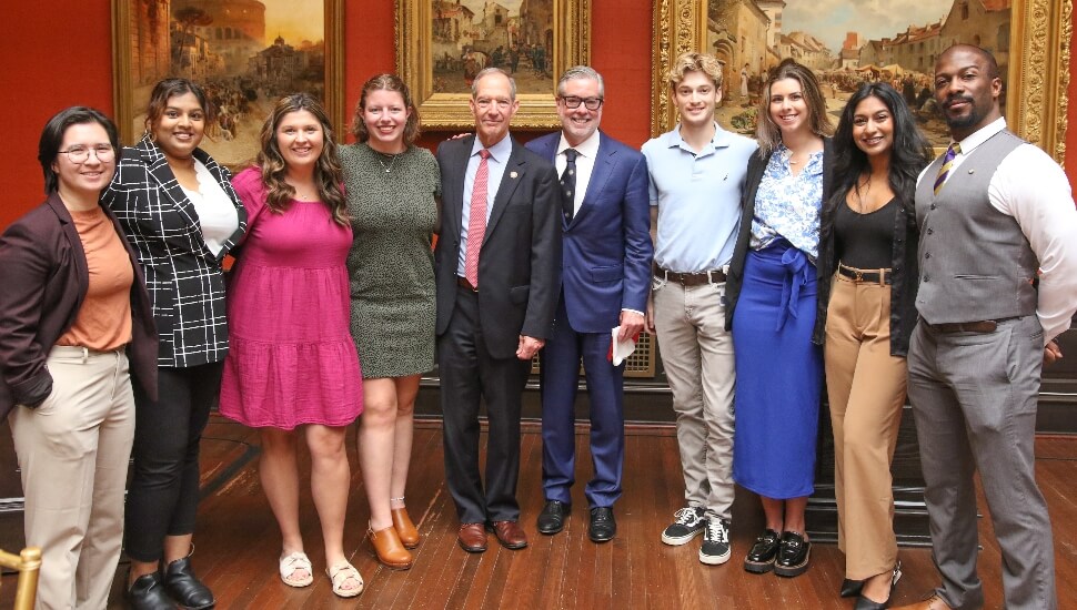 Salus Drexel Signing Students with Michael Mittleman and Drexel President John Fry in June 2023.