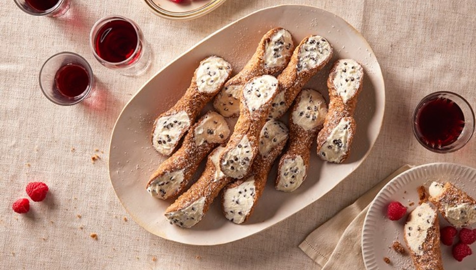 Cannolis from Isgro Pastries.