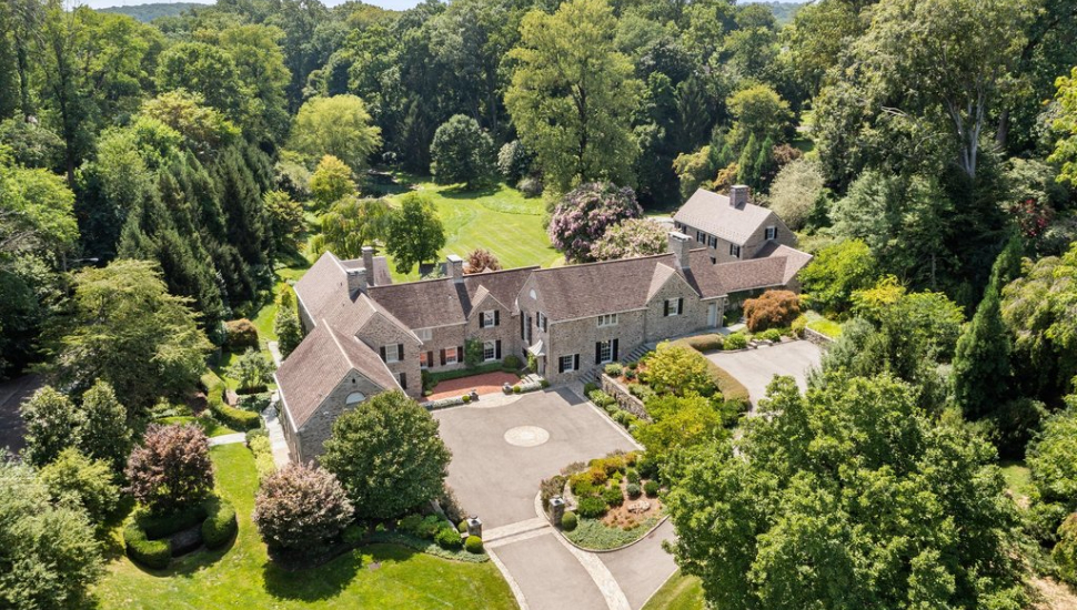 Overhead of a Chestnut Hill estate