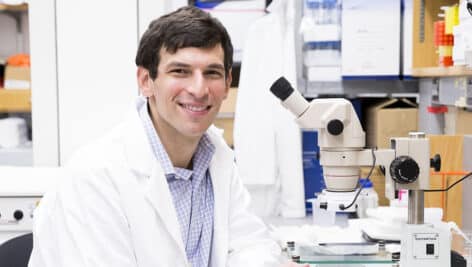 Dr. David Fajgenbaum in his lab