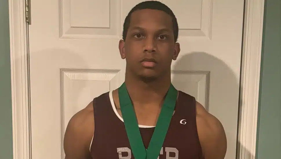 Elijah Jones with his medal