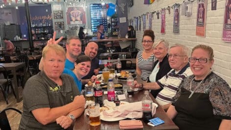 People enjoying inside Fat Lady Brewing