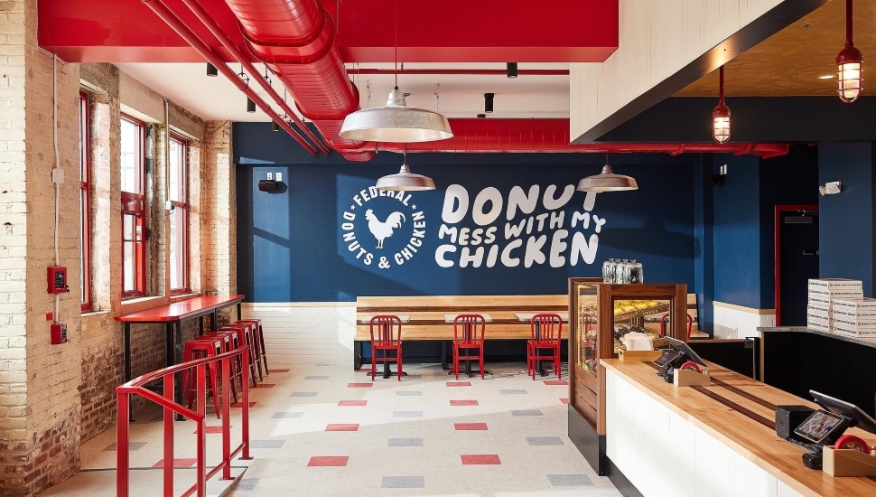 Interior of new Federal Donuts location