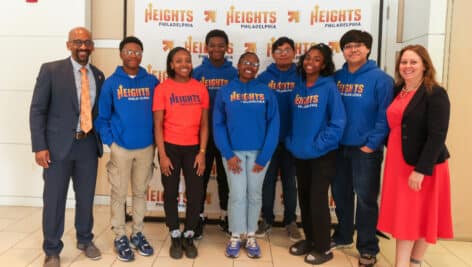 Students and leadership team of Heights Philadelphia.