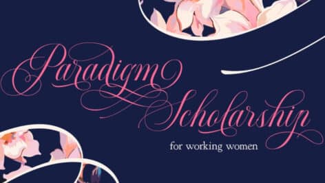 Graphic of the Paradigm Scholarship for Working Women