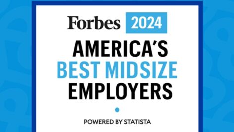 text that reads: Forbes 2024 America's Best Midsize Employers