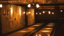 Inside the Harp & Crown bowling alley